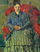 Paul Cezanne Portrat der Mme Cezanne in rotem Lehnstuhl oil painting reproduction